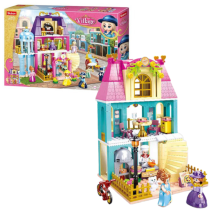 Set de construcție ”Pizzerie”, 287 elem. Setul de construcție de la Sluban Girl’s Dream ”Pizzerie”Setul include 3 minifigurine. Piesele din plastic sunt de înaltă calitate, toate elementele designului se unesc în mod fiabil între ele și pot fi demontate ușor. Setul este compatibil cu modele de construcție de la producători mondiali, inclusiv Lego. 	Număr de piese: 287 	Copilul nu numai că se va bucura de procesul de asamblare, dar se va putea juca și cu modelul finisat. 	Lungimea modelului asamblat:  12,8 cm.Constructorul este o jucărie educațională minunată. Un set bun de construcție pentru copii deschide spațiu pentru creativitate, oferă copilului posibilitatea de a-și arăta abilitățile și ajută la dezvoltarea acestora. Produsul este fabricat din plastic ecologic și respectă standardele sanitare și tehnice și standardele de calitate.Setul de construcție Sluban este un cadou minunat pentru un copil. Asamblarea unui set de construcție este o activitate fascinantă atât pentru băieți, cât și pentru fete. Un copil poate construi o mașină, un castel sau o fortăreață cu propriile mâini și apoi să se joace cu ele. Seturile de la producătorul Sluban dezvoltă gândirea logică și percepția tridimensională a copilului.