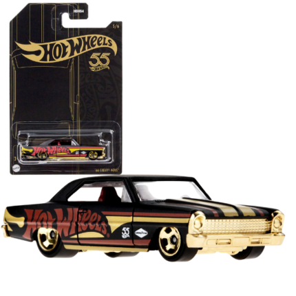 Hot Wheels 1:64 «Хром» Юбилейная коллекция, в ассортименте Эта юбилейная коллекция литых автомобилей, грузовиков и фургонов Hot Wheels оформлена в бирюзовом и медном цвете.Каждый автомобиль выполнен в масштабе 1:64 и включает в себя современные и винтажные модели популярных автомобилей.Они созданы в честь 56-й годовщины Hot Wheels и повышают коллекционную ценность.Каждый автомобиль продается отдельно в зависимости от наличия. Стили, цвета и украшения могут различаться.