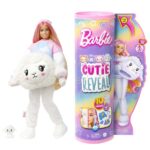 Papușa Barbie Cutie „Barbie în costum de miel, de pluș” Papușa Barbie în costum de miel, de pluș, din seria Cutie Reveal.Atât de moale și pufoasă Barbie Cutie Reveal cu 10 surprize într-un singur ambalaj!Cel mai dragut unboxing cu surprize o asteapta pe fetița ta! În costumul cald de miel se ascunde o păpușă Barbie cu păr lung și blond, 4 pungi de accesorii și elemente suplimentare, inclusiv o figurină de mieluț.Jocul cu apa va ajuta la dezvăluirea mai multor surprize!Include o păpușă îmbrăcată în costum de pluș și 10 surprize.Pentru fete de la 3 aniCulorile și ornamentele pot varia.