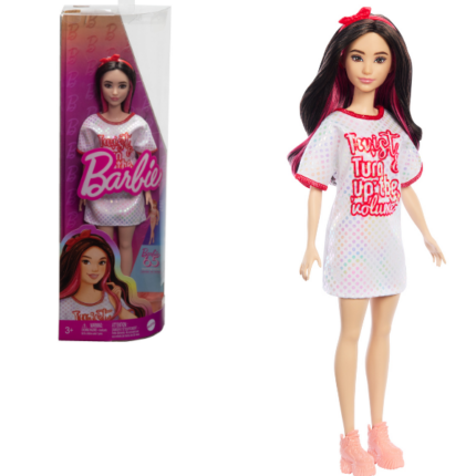 Кукла Barbie "Модница с черными волнистыми волосами и в платье Twist 'n' Turn"