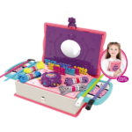 Cutiuță 3 în 1 cu accesorii pentru crearea brățărilor Cutiuță 3 în 1 cu accesorii pentru crearea brățărilor va fi un cadou extraordinar pentru fetițe.Caracteristici:- include tot ce este necesar pentru ca fiecare fată să se simtă adultă; 
