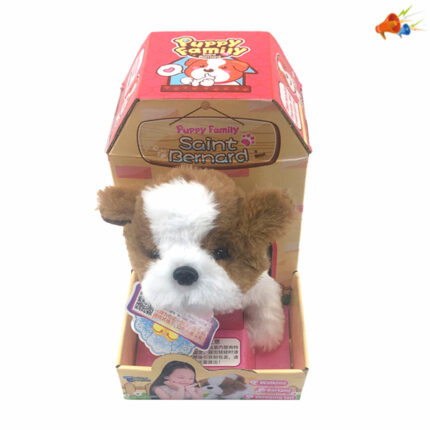 Интерактивная собачка «Puppy Family» Saint Bernard (со звуком) Милая интерактивная собачка приведёт в восторг любого малыша. Щенок умеет лаять, ходить и весело вилять хвостиком и головой. Игрушка выполнена из безопасных, приятных на ощупь материалов. Такая игрушка помогает развить в ребёнке мелкую моторику, логику и любовь к животным.Материал: пластик, плюш.Рекомендуемый возраст: 3+ 