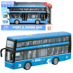 1:16 Autobuz inerțial cu etaj (lumină/sunet) Un autobuz inerțial cu etaj, realizat din metal și plastic de înaltă calitate, va mulțumi cu siguranță atât copiii, cât și adulții.Jucăria este echipată cu mișcare inerțială. Pentru ca autobuzul să avanseze, trebuie să îl trageți înapoi și apoi să îl eliberați. Roțile cauciucate asigură o aderență sigură pe orice suprafață a podelei.Va fi un cadou grozav pentru fiecare copil. În timp ce se joacă cu acest autobuz, copilul își dezvoltă abilitățile motorii fine, imaginația și imaginația. Bebelușul tău va aprecia cu siguranță un astfel de cadou și va fi bucuros să îl adauge la „flota de vehicule”!