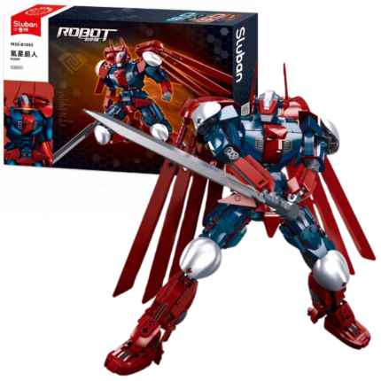 Set de construcție „Robot — Războinic kryptonian”, 538 elem. Setul de construcție de la Sluban Atomic Storm „Robot - Războinic kryptonian”, va permite să asamblați un model unic a unui robot de luptă. Piesele din plastic sunt de înaltă calitate, toate elementele designului se unesc în mod fiabil între ele și pot fi demontate ușor. Setul este compatibil cu modele de construcție de la producători mondiali, inclusiv Lego. 	Număr de piese: 538 	Copilul nu numai că se va bucura de procesul de asamblare, dar se va putea juca și cu modelul finisat. 	Lungimea modelului asamblat: 25,9 сmConstructorul este o jucărie educațională minunată. Un set bun de construcție pentru copii deschide spațiu pentru creativitate, oferă copilului posibilitatea de a-și arăta abilitățile și ajută la dezvoltarea acestora. Produsul este fabricat din plastic ecologic și respectă standardele sanitare și tehnice și standardele de calitate.Setul de construcție Sluban este un cadou minunat pentru un copil. Asamblarea unui set de construcție este o activitate fascinantă atât pentru băieți, cât și pentru fete. Un copil poate construi o mașină, un castel sau o fortăreață cu propriile mâini și apoi să se joace cu ele. Seturile de la producătorul Sluban dezvoltă gândirea logică și percepția tridimensională a copilului.