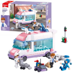 Set de construcție ”Ambulanța», 251 elem. Setul de construcție de la Sluban ”Ambulanța” din seria Metropolis, va permite să asamblați un model auto cu propriile mâini. Setul include 3 minifigurine. Piesele din plastic sunt de înaltă calitate, toate elementele designului se unesc în mod fiabil între ele și pot fi demontate ușor.Caracteristici 	Număr de piese: 251 	Copilul nu numai că se va bucura de procesul de asamblare, dar se va putea și juca cu modelul finit. 	Lungimea modelului asamblat: 13,7 cm. 	Ambulanța este mașinuță cu inerțieSet de construcție „Ambulanță” din seria Metropolis va fi un cadou minunat pentru orice copil și îl va ajuta să învețe lumea medicinei.Constructorul este o jucărie educațională minunată. Un set bun de construcție pentru copii deschide spațiu pentru creativitate, oferă copilului posibilitatea de a-și arăta abilitățile și ajută la dezvoltarea acestora. Produsul este fabricat din plastic ecologic și respectă standardele sanitare și tehnice și standardele de calitate.Setul de construcție Sluban este un cadou minunat pentru un copil. Asamblarea unui set de construcție este o activitate fascinantă atât pentru băieți, cât și pentru fete. Un copil poate construi o mașină, un castel sau o fortăreață cu propriile mâini și apoi să se joace cu ele. Seturile de la producătorul Sluban dezvoltă gândirea logică și percepția tridimensională a copilului.