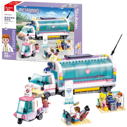 Set de construcție ”Clinică mobilă pe roți", 477 elem.