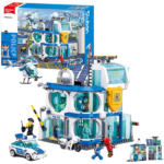Set de construcție ”Departamentul de poliție din oraș», 686 elem. Setul de construcție de la Sluban ”Departamentul de poliție din oraș” din seria Metropolis, permite de asamblat un model de departament de poliție cu propriile mâini. Setul include 7 minifigurine, la fel și o mașinică, motocicletă și un helicopter. Piesele din plastic sunt de înaltă calitate, toate elementele designului se unesc în mod fiabil între ele și pot fi demontate ușor.Caracteristici 	Număr de piese: 686 	Copilul nu doar că se va bucura de procesul de asamblare, dar va putea și juca cu modelul finit. 	Copilul poate reconstrui diverse scene din departamentul de poliție. 	Lungimea modelului asamblat: 33,5 cm. 	Mașină de poliție cu inerție.Set de construcție "Departamentul de poliție din oraș" din seria Metropolis va fi un cadou minunat pentru orice copil și îl va ajuta să studieze lumea lucrului de polițist, la fel și a urbanisticii.Constructorul este o jucărie educațională minunată. Un set bun de construcție pentru copii deschide spațiu pentru creativitate, oferă copilului posibilitatea de a-și arăta abilitățile și ajută la dezvoltarea acestora. Produsul este fabricat din plastic ecologic și respectă standardele sanitare și tehnice și standardele de calitate.Setul de construcție Sluban este un cadou minunat pentru un copil. Asamblarea unui set de construcție este o activitate fascinantă atât pentru băieți, cât și pentru fete. Un copil poate construi o mașină, un castel sau o fortăreață cu propriile mâini și apoi să se joace cu ele. Seturile de la producătorul Sluban dezvoltă gândirea logică și percepția tridimensională a copilului.