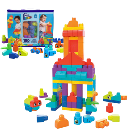 Constructor «Mega Bloks», 150 piese Constructor "Mega Bloks", 150 pieseAprindeți imaginația micului dvs. constructor cu un sac de construcție mare, plin de blocuri luminoase și colorate! Aceste blocuri sunt perfecte pentru mâini mici și imaginație mare. Sunt ușor de apucat și de stivuit, încurajând motricitatea fină, creativitatea și imaginația. Când timpul de joacă s-a terminat, depozitați blocurile în punga reutilizabilă pentru o curățare ușoară. Geanta mare de construcție se combină cu toate seturile de construcție MEGA BLOKS® pentru a prelungi timpul de joacă pentru ore întregi.Caracteristici: 	80 de blocuri mari: Setul include 60 de blocuri de construcție mari, concepute pentru o utilizare prelungită. 	Pungă reutilizabilă: Setul include o pungă reutilizabilă pentru depozitare și curățare ușoară. 	Compatibilitate: Blocurile sunt compatibile cu toate jucăriile de construcție MEGA BLOKS®, oferind posibilități infinite de învățare și joacă. 	Dezvoltarea abilităților: Ideal pentru copii începând cu vârsta de 1 an. Aceste blocuri ajută la dezvoltarea imaginației și a abilităților motorii fine.Aprobat de Fisher-Price, acest set de construcție este un cadou minunat pentru micul tău constructor, oferind ore întregi de distracție și joacă educativă!