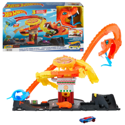 Hot Wheels Track "Ataca cobrei asupra pizzeriei"