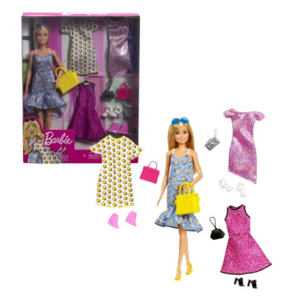 Кукла Barbie с 4 комплектами одежды