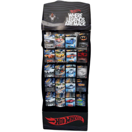 JFG49 Картонный стенд для коллекционных машинок HOT WHEELS 65x30x170 cm