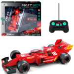 Mașină de curse și drift «Formula 1», cu telecomandă, 2 culori Mașină de curse și drift "Formula 1" care va oferi copiilor tăi o experiență de neuitat și multă distracție! Această jucărie combină viteza mare, lumini LED strălucitoare și o funcție unică de pulverizare, adăugând un sentiment de realism și emoție jocului.Caracteristici: Design clasic de mașină de curse cu funcție de pulverizare. Adăugați apă prin sticla mică pentru a crea o ceață subtilă pe coada mașinii. Liniile elegante și o combinație de culori strălucitoare fac ca această mașină RC să atragă cu adevărat atenția. Telecomandă cu 5 canale pentru a manevra înainte, înapoi, dreapta, stânga și pulverizare. Puteți organiza curse reale și să vedeți cine este cel mai bun pilot de curse. Plasticul de înaltă calitate oferă o construcție robustă și solidă, rezistentă la șocuri și lovituri. Această mașină RC este potrivită atât pentru utilizare în interior, cât și în exterior. Un cadou excelent pentru copiii cu vârste cuprinse între 5 și 12 ani. Această mașină este ușor de condus și va aduce multă bucurie copiilor dumneavoastră, mai ales ca un cadou de Crăciun.Caracteristici: Material: plastic Culoare: roșu/negru Vârstă: de la 5 ani Funcții: mișcare înainte, înapoi, viraje la stânga și la dreapta, pulverizare, lumini LED Distanța de control: 20 de metri Baterie pentru mașină: baterie cu litiu de 3,7V (inclusă) Baterie pentru telecomandă: 2 x AA (nu sunt incluse)Accesorii: 1x Mașină de curse cu telecomandă 1x telecomandă 1x Baterie pentru mașinăOferiți copiilor dvs. curse captivante și momente de neuitat cu mașina de curse Formula 1!