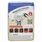 Savantul Trăsnit «Magneții Minune» Cu această trusă uimitoare, vă veți familiariza cu diferite tipuri de magneți, incluzând magnetul de Neodim uimitor de puternic și ciudatul Chit magnetic. Veți construi un compas real, veți crea electromagneți și multe altele. Trusa conține o mulțime de experimente captivante.Aveți grijă, această trusă vă va atrage ca un magnet. Componentele necesare sunt incluse, în afară de câteva articole casnice obișnuite. Include un ghid clar, însoțit de fotografii ale procedeelor și explicații ale fenomenelor științifice fascinante.Vârsta recomandată: 8+.
