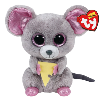 Șoricelul Squeery cu cașcaval 15 cm (Beanie Boos) Jucăria moale TY Șoricelul Squeery va fi pe placul atât celor mici, cât și adulților care iubesc jucăriile de pluș. Această jucărie unică se remarcă prin stilul său original, aspectul atrăgător, combinația de culori neobișnuită și ochii mari adorabili. 	Jucăria este foarte moale și plăcută la atingere 	Ochii mari și privirea prietenoasă nu vor lăsa pe nimeni indiferent 	Fabricată din materiale de înaltă calitate, sigure pentru sănătate 	Poate fi folosită atât pentru joacă, cât și ca decor 	Nu se deformează și își păstrează aspectul impecabil mult timp 	Dezvoltă simțul tactil, percepția vizuală și motricitatea fină a copilului 	Recomandată spălarea manuală