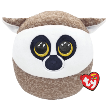 Lemur maro cu alb Linus 22 cm (Squish Boos) Permiteți-mi să mă prezint, sunt Linus, lemurul.Pune-ți capul pe mine și vei deveni un visător.Sunt maro, moale și am ochi aurii.Fac parte din colecția Squishy Beanie, și îmi place să fiu ținut în brațe.Chipul meu prietenos te va cuceri imediat ce mă vezi.Voi arăta perfect pe patul tău sau pe canapea lângă tine. 	Țesătură moale maro și albă 	Ochi mari cu contur auriu și o expresie drăgălașă 	Potrivit pentru orice ocazie 	Gata de îmbrățișări și iubire 	Distractiv de strâns 	Devine un prieten lemur adorabil pentru îmbrățișări 	Include inimioara oficială Ty cu data nașterii și o poezie 	Recomandat doar pentru curățare la suprafațăZiua de naștere: 24 octombriePoezie:Sunt puțin timid și foarte isteț,Pot să găsesc un loc în inima ta?