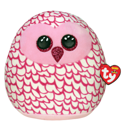Розовая сова Pinky 22 см (Squishy Boos)