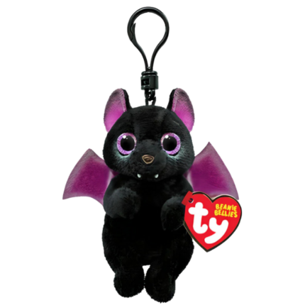 Liliac negru Alfred 8,5 cm (Beanie Bellies clips) Ty Beanie Bellies Alfred — Liliac negru cu clips 	Fabricat din material moale VelveTy 	Ochi sclipitori cu glitter 	Formă unică, stă într-o poziție atentă 	Perfect pentru cadou sau decor 	Include inimioara oficială Ty cu data nașterii și o poezie 	Recomandat doar pentru curățare la suprafață 	Dimensiune: 12,7 cm (5 inch)Ziua de naștere: 17 septembriePoezie:Îmi place să stau atârnatNu fac niciodată zgomotNu încerca să mă cauțiE greu să mă vezi.