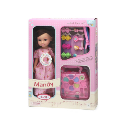 Păpușa Mandy cu accesorii Faceți cunoștință cu păpușa Mandy — companionul ideal pentru jocuri și aventuri! Această păpușă vine împreună cu un set de accesorii stilate, care ajută la dezvoltarea imaginației și abilităților creative ale copilului dumneavoastră. Mandy poate schimba cu ușurință ținutele și accesoriile, permițând crearea multor look-uri unice. Toate detaliile sunt fabricate din materiale sigure, iar designul vibrant va face jocul și mai captivant. Oferiți copilului dumneavoastră ore de distracție cu păpușa Mandy!