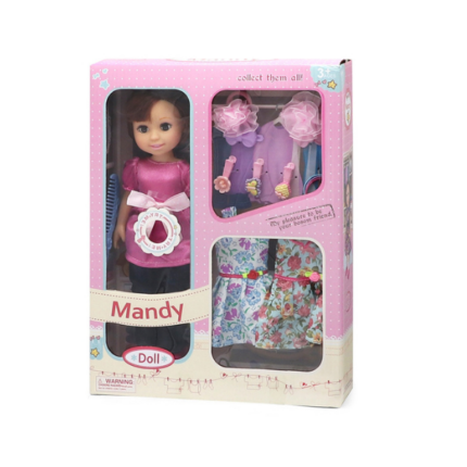 Păpușa Mandy ,,Stilată» Faceți cunoștință cu păpușa Mandy — companionul ideal pentru jocuri și aventuri! Această păpușă vine împreună cu un set de accesorii stilate, care ajută la dezvoltarea imaginației și abilităților creative ale copilului dumneavoastră. Mandy poate schimba cu ușurință ținutele și accesoriile, permițând crearea multor look-uri unice. Toate detaliile sunt fabricate din materiale sigure, iar designul vibrant va face jocul și mai captivant. Oferiți copilului dumneavoastră ore de distracție cu păpușa Mandy!