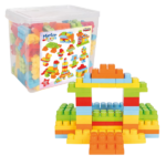 Set de construcție ”Master Blocks” (224 piese) Setul de construcție din 224 piese multicolore depozitate într-o cutie din plastic, reprezintă un mod inedit de a dezvolta inteligența copilului prin jocul de construcții. Cuburile de construit sunt ideale pentru a-i ajuta pe cei mici să asimileze concepte simple legate de culori, forme și mărimi, dezvoltându-le astfel imaginația și creativitatea. 	Vârsta recomandată: 12+ luni 	Piese mari din plastic durabil si de calitate 	Design elegant si ergonomic 	Materie primă de cea mai înaltă calitate ce nu conține substanțe cancerigene