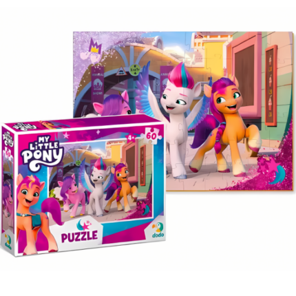 Puzzle «Plimbare în oraș», seria My Little Pony, 60 elem. Bine ați venit în lumea puzzle-urilor!Vă prezentăm în atenția dumneavoastră un puzzle interesant "O plimbare prin oraș" din seria "My Little Pony". În acest puzzle de 60 de piese îi veți întâlni pe cei mai buni prieteni Izzy și Sunny, care pleacă într-o aventură magică - pentru a aduce magia în orașul lor natal. Câte lucruri interesante li se vor întâmpla pe drumul spre visul lor! Cu siguranță vor avea nevoie de ajutorul copiilor care adoră desenele animate "My Little Pony: The New Generation".Sunt viu colorate, realizate din carton dens și ușor de jucat. Puzzle-urile nu sunt doar o distracție distractivă, ci și o ocazie excelentă pentru copii de a învăța cuvinte noi, de a-și dezvolta imaginația și de a învăța despre aventurile uimitoare ale poneilor. Oferiți-i micuțului dvs. momente luminoase și interesante cu puzzle-urile noastre!Puzzle-urile de 60 de piese sunt concepute pentru copii cu vârsta începând cu 5 ani. Sunt luminoase, realizate din carton rezistent și ușor de jucat. Colecționarea puzzle-urilor nu este doar o distracție, ci și un exercițiu util pentru dezvoltarea motricității fine, a gândirii logice și a atenției la copii. Oferiți-i micuțului dvs. o călătorie fascinantă cu puzzle-urile noastre!Translated with DeepL.com (free version)