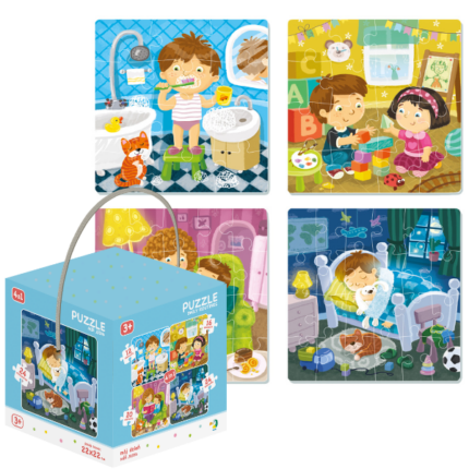 Puzzle 4 în 1 "Ziua mea", 72 elem.