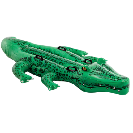 INTEX Plută-saltea gonflabilă "Crocodil gigant" cu mânere, 203x114x25  cm, până la 80 kg, 3+