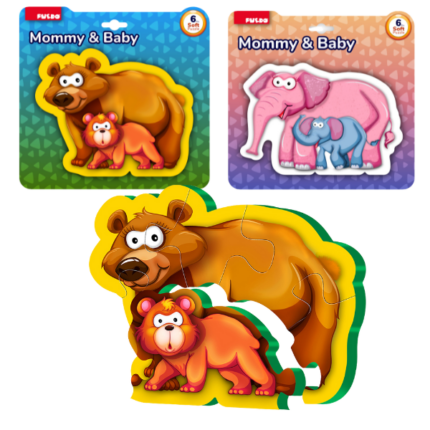 Puzzle magnetic  "Мămică și Bebeluș", (as.) 6 elem.