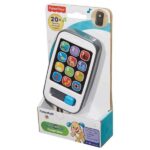 Fisher-Price Умный смартфон (рус.) Игрушечный смартфон Fisher-Price "Смейся и учись" создан для малышей от 6 до 36 месяцев, чтобы учить, развлекать и развивать! Яркий, стильный и компактный – он идеально подходит для маленьких ручек. С его помощью ребенок познакомится с цифрами, формами, песенками и развивающими мелодиями.Особенности: Обучающие функции: более 20 песенок, мелодий и фраз. Интерактивный дизайн: кнопки, которые легко нажимать, и двигающийся ползунок. Развитие навыков: помогает развивать мелкую моторику, сенсорные и когнитивные способности. Прочный корпус: выдерживает активные игры.Подарите вашему малышу радость от обучения с игрушечным смартфоном Fisher-Price!