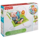 Fisher-Price Массажное кресло-качалка Тропические друзья Новое массажное кресло "Тропические друзья" от Fisher -Price успокоит и развлечет малыша, а современный дизайн приятно удивит мам! Две игрушки из съемной панели во время игры станут отличным способом развить моторику малыша, координацию глаз и рук! Подушку для сидения можно стирать в стиральной машине. Кресло не скользит. Для работы необходимы батарейки. Кресло предназначено для детей весом до 11,3 кг.