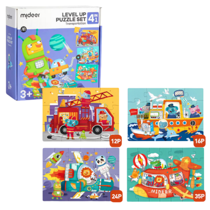 Seria de puzzle-uri „Transport”, 4 în 1