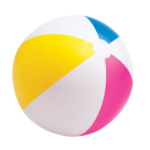 INTEX Minge gonflabilă pentru plajă, D 61 cm Minge de plajă 61 cm (Intex 59030)Această minge gonflabilă este perfectă pentru jocuri atât pe apă, cât și pe uscat. Cu un design viu colorat și inserții multicolore, va fi îndrăgită de copii. Este o jucărie versatilă, care poate fi folosită nu doar vara, ci și pe timpul iernii, chiar și în interior. Fabricată din PVC durabil, care rezistă la razele ultraviolete, benzină, uleiuri și mici zgârieturi, această minge va rezista mult timp. Datorită dimensiunilor sale compacte, poate fi ușor împachetată și luată cu tine în vacanță.Caracteristici: 	Diametru: 61 cm 	Material: Vinil 0,18 mm 	Vârstă recomandată: de la 3 aniEste o alegere excelentă pentru distracție în aer liber și jocuri pe apă!