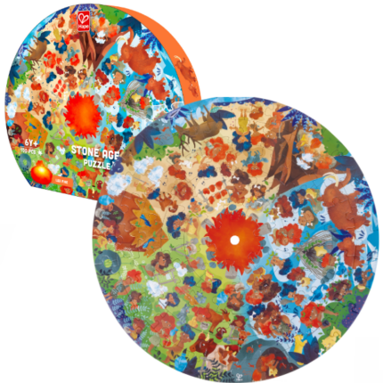 Puzzle rotund „Epoca de Piatră”, 100 elem.
