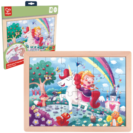 Puzzle 2 în 1 "Unicorn și prieteni"