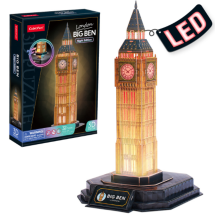 3D Puzzle “Big Ben” cu iluminare LED, 32 elemente