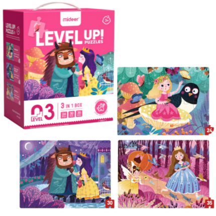 Seria de puzzle-uri „Aventurile prințeselor”, 3 în 1, nivelul 3