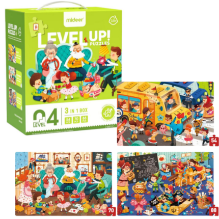 Seria de puzzle-uri „O zi din viața mea”, 3 în 1, nivelul 4