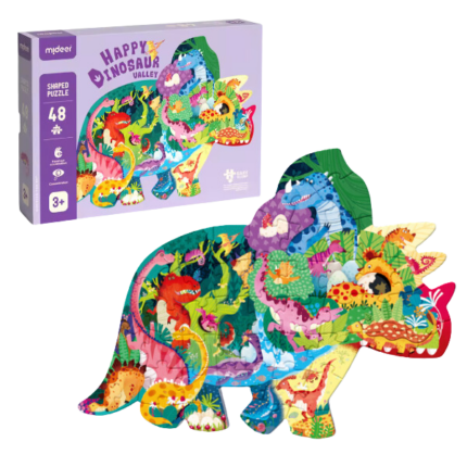 Puzzle în formă de animal „Valea Dinozaurului Fericit”, 48 elem.
