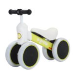 Mini bicicletă de echilibru U-Grow, galbenă Bicicleta de echilibru U-Grow este alegerea perfectă pentru cei mici. Este stabilă, sigură și are un design cool cu caracteristici unice. Poate fi folosită atât în aer liber, cât și în interior, roțile fiind sigure pentru podea. Datorită structurii robuste, cu cadru solid din metal, bicicleta va rezista de-a lungul timpului, oferindu-i micuțului momente pline de bucurie. Șezutul este confortabil și moale, creat special pentru confortul celor mici în timpul plimbărilor. Mânerele sunt dotate cu un sistem de prindere gândit pentru mâinile micuțe ale copilului. Roțile au tehnologia „silent wheels,” care le face extrem de silențioase, pentru plimbări liniștite și plăcute. Bicicleta este ușor de transportat oriunde, chiar și la bunici.Caracteristici: 	Bicicletă cu 4 roți, fără pedale 	Fabricată din oțel carbon 	Mânere moi din TPR, scaun rezistent la șocuri 	Roți din spumă EVA, moi, nu zgârie podeaua și nu alunecă 	Sarcina maximă suportată: 25 kg 	Vârstă recomandată: 1-3 ani