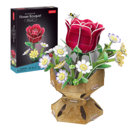 3D puzzle "Buchet de flori – Trandafir", 120 elem.