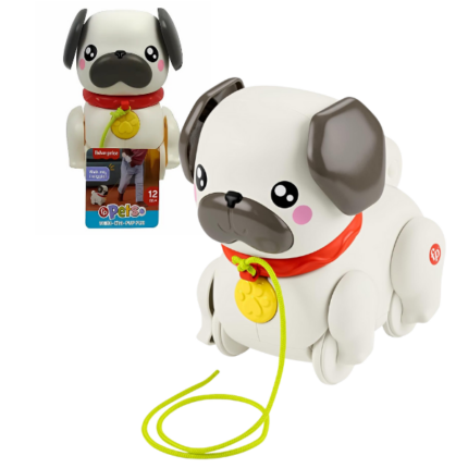 Fisher-Price Весёлый щенок Это веселая и интерактивная игрушка для детей, которая подарит много радости и развлечений! Эта миленькая игрушка в форме пугала может ходить, лаять и даже поднимать лапку, как настоящий щенок. Игрушка выполнена из безопасных и мягких материалов, что делает ее идеальной для игр как дома, так и на улице. Подарите своему ребенку лучшего друга, который всегда будет рядом и готов к приключениям!