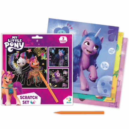 Set de gravuri «Generația nouă», seria My little pony Bun venit în lumea My little pony cu setul de gravură!Aceste gravuri captivante de 20 × 20 cm ale supereroilor preferați vor menține atenția copilului tău ore întregi.Setul este format din trei gravuri cu eroii care sunt întotdeauna gata să se ajute reciproc.Fiecare ponei are propriul caracter și propria perspectivă asupra vieții, sunt foarte diferiți, dar asta nu îi împiedică să fie cei mai buni prieteni unul altuia. Așadar, dacă copilul dvs. prețuiește prietenia la fel de mult ca acest trio invincibil, acest set de gravuri îi va plăcea cu siguranță. Așadar, dacă micul tău supererou adoră aceste personaje, gravura va fi un obiect excelent pentru creativitatea copilului tău.Lăsați-l pe copilul dumneavoastră să se scufunde în lumea captivantă a My little pony cu acest set unic de gravuri!