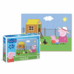 Puzzle «Peppa și puișorii», seria Purcelușa Peppa, 30 elem. Astăzi Peppa, frățiorul ei George și Mama Purcelușa au vizitat un coteț de găini! Au adus boabe și firimituri de pâine pentru a hrăni găinile, cocoșii și puișorii. Ce fericite vor fi păsările!Acest puzzle format din 30 de piese viu colorate este perfect pentru micii fani ai desenului animat Purcelușa Peppa. Îi ajută pe copii să-și dezvolte vocabularul, motricitatea și imaginația.Caracteristici: 	Număr de piese: 30 	Dimensiune puzzle asamblat: 27 × 20 cm 	Dimensiune cutie: 14 × 21 × 4 cm 	Vârsta recomandată: 3+ ani 	Brand: Dodo 	Licență oficială: Peppa PigUn cadou minunat pentru copiii pasionați de aventurile Peppa și de animale domestice!