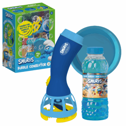 Suflantă cu bule «Smurfii», 450 ml Scufundă-te într-o lume a distracției cu baloanele de săpun Smurfii!Copiii pur și simplu adoră să se joace cu aceste bule, care le aduc o distracție și o bucurie incredibile.Lăsați-i pe cei mici să se cufunde în lumea minunată a jocului cu baloanele noastre de săpun Smurfii și vedeți-i cum se distrează și zâmbesc