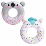 INTEX Cerc gonflabil “Animale drăguțe” D 76 cm, până la 40 kg, 8+, 3 modele Cercul pentru înot "Mile Animăluțe" este ideal pentru a ajuta copiii să învețe să înoate și să se simtă confortabil pe apă. Designul drăguț cu animale (lama, lenes, pisică) adaugă un element jucăuș și atrăgător, iar materialul din PVC este rezistent și durabil, garantând o utilizare îndelungată.Cercul este ușor de depozitat și transportat datorită dimensiunilor sale compacte în stare dezumflată.Caracteristici: 	Vârsta recomandată: De la 8 ani 	Dimensiuni: Lama 84x76 cm, Lenes 91x76 cm, Pisică 84x76 cm 	Material: Vinil 0,20 mm 	Greutatea maximă suportată: 40 kg