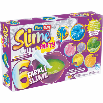 Petrecerea DIY cu Slime Setul Play Toys Slime Party DIY oferă o experiență colorată și distractivă de realizare a slime-ului, perfect pentru ca copiii să exploreze și să experimenteze diferite texturi.Acest set include șase tipuri de slime unic, aducând varietate în jocurile senzoriale și fiind ideal pentru petreceri și activități de grup.Caracteristici cheie: 	Set DIY cu șase tipuri diferite de slime pentru distracție fără sfârșit 	Promovează dezvoltarea senzorială, creativitatea și concentrare 	Sigur, netoxic și certificat STEM, perfect pentru învățare prin joc 	Ideal pentru jocuri sociale și pentru a împărtăși cu prieteniiAdăugați puțină distracție cu slime în timpul de joacă al copilului dumneavoastră cu acest set vibrant și captivant, creat pentru a stimula curiozitatea și creativitatea.