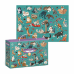 Puzzle «Pisici haioaseă», seria Funny Cats, 100 elem. Drăgălașe, pufoase, elegante și... extrem de amuzante! Puzzle-ul Dodo „Pisici haioase” este ideal pentru micii iubitori de animale. Ilustrațiile prezintă o varietate de rase de pisici — de la Sphynx la Maine Coon — în ipostaze jucăușe și relaxante.Fiecare piesă contribuie la o scenă plină de umor și tandrețe, ajutând copiii să-și dezvolte atenția, motricitatea fină și imaginația.Caracteristici: 	Număr de piese: 100 	Dimensiune puzzle asamblat: 33 × 43 cm 	Dimensiune cutie: 15,5 × 7 × 24 cm 	Vârsta recomandată: 5+ ani 	Brand: Dodo 	Seria: Funny CatsUn cadou minunat pentru toți copiii care adoră pisicile!