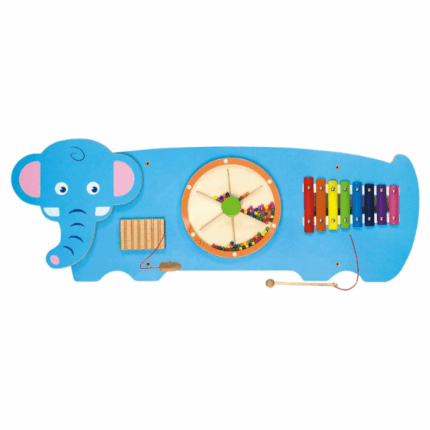 Busyboard (de perete) «Elefant» Panou educativ Viga Toys „Elefant” – o completare excelentă pentru casă sau grădiniță. Instrumentele colorate de pe panoul educativ sunt pe placul micuților. Jucăria de perete va fi interesantă pentru băieți și fete de vârstă preșcolară, începând de la 18 luni.Jocurile cu panoul educativ dezvoltă motricitatea fină și gândirea. Xilofonul îi familiarizează pe copii cu sunetele de tonalități diferite, îmbunătățind abilitățile auditive. Tamburul cu bile este distractiv și simplu de rotit, ajutând la dezvoltarea mușchilor mâinilor. Panoul educativ este recomandat în cadrul metodei Montessori. Jucăria din lemn, de perete, este potrivită atât pentru uz casnic, cât și pentru centrele de educație pentru copii.Independența copiilor în timpul jocului este apreciată de toți părinții și educatorii. Panoul educativ permite participarea simultană a până la trei copii, care vor găsi ocupații interesante, interacționând și îmbunătățindu-și abilitățile sociale. Explorarea lumii cu jucăriile educative din lemn Viga Toys este captivantă și sigură.