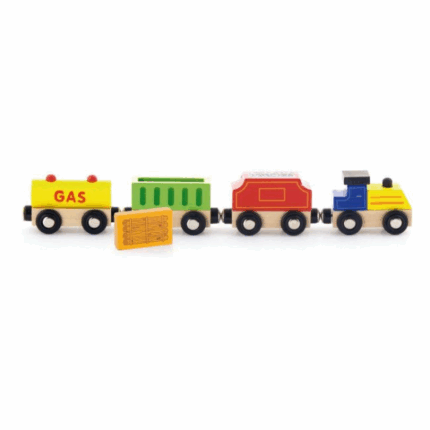 Set pentru calea ferată «Tren marfar» Set pentru calea ferată Viga Toys „Tren” este un accesoriu colorat și distractiv pentru seturile de cale ferată, destinat copiilor de la 3 ani. Setul include o locomotivă și trei vagoane, compatibile cu șinele Viga Toys. Transportul nu necesită baterii, copiii pot împinge trenul manual, transformând jocul într-o activitate simplă și distractivă.Jucăriile din lemn sunt plăcute la atingere și vopsite în culori sigure. Vagoanele și locomotiva se conectează cu ajutorul magneților, ceea ce facilitează utilizarea și stimulează interesul pentru joacă.Beneficii: 	Dezvoltă imaginația și gândirea creativă. 	Stimulează jocurile de rol și ajută la crearea de povești noi. 	Îmbunătățește motricitatea fină și coordonarea mișcărilor. 	Contribuie la dezvoltarea abilităților sociale în jocurile de grup. 	Ajută la recunoașterea culorilor și la gândirea logică.Caracteristici: 	Recomandat copiilor de la 3 ani. 	Fabricat din lemn durabil și natural, cu vopsele non-toxice. 	Respectă standardele internaționale de siguranță EN71 și ASTM. 	Margini rotunjite și suprafață șlefuită pentru siguranța copiilor. 	Șinele nu sunt incluse în set.Conținutul setului: 	O locomotivă. 	Trei vagoane.