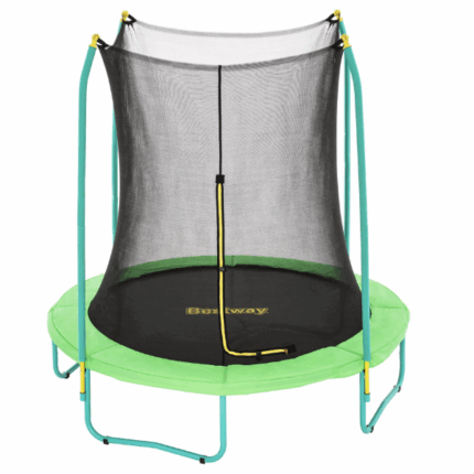 Bestway Батут Xtreme Air, 244 см x 220 см, до 80 кг Батут Bestway Xtreme Air — это отличное решение для активного отдыха детей и взрослых. Прочная конструкция, удобная сборка и дополнительные элементы безопасности делают этот батут идеальным выбором для вашего двора.Характеристики: 	Размеры: 2,44 м x 2,20 м 	Максимальная нагрузка: 80 кг (175 фунтов) 	Вес: 38 кг (83,8 фунта)Особенности: 	Оцинкованная сталь с порошковым покрытием для защиты от ржавчины и коррозии. 	Материалы, устойчивые к ультрафиолету. 	Полностью закрытый чехол без зазоров и вход в форме L с застёжками. 	Запатентованная технология QuickSpring для удобной сборки. 	Мягкие пенопластовые стойки для дополнительной защиты. 	48 оцинкованных пружин для улучшенной упругости и поддержки. 	Простая сборка с пружинами и болтовыми соединениями. 	Прочная картонная упаковка с иллюстрациями.Преимущества: 	Лёгкая и безопасная сборка. 	Дополнительная защита для пользователей благодаря мягким элементам. 	Устойчивость к погодным условиям.Рекомендован для детей от 6 лет и старше. Батут Xtreme Air обеспечит весёлое времяпрепровождение и полезную физическую активность для всей семьи.